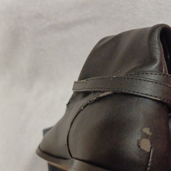 Victoria's Secret Black Fold Over Knee Riding Boots Buckle Strap Size 7B - Picture 10 of 12